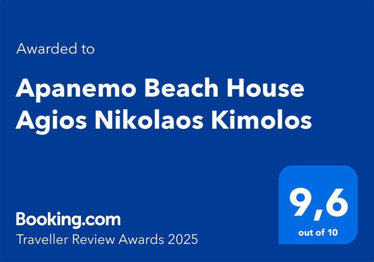 Apanemo Beach House Agios Nikolaos Kimolos Kímolos Exterior foto